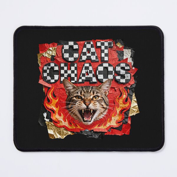 Item preview, Cat Chaos Punk Grunge Collage designed and sold by AwesomeBeyondLimits.