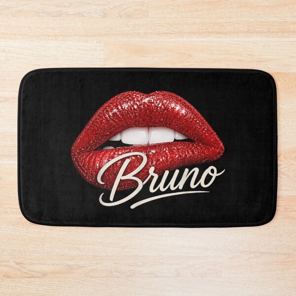 Item preview, Red Glitter Lips Bruno Name Personalised Fashion Graphic Art Beauty Aesthetic designed and sold by AmalnoRoyil.