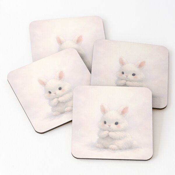 Item preview, Little Cloud Bunny: Fluffy White Rabbit in Dreamy Clouds designed and sold by lovelistivkaa.