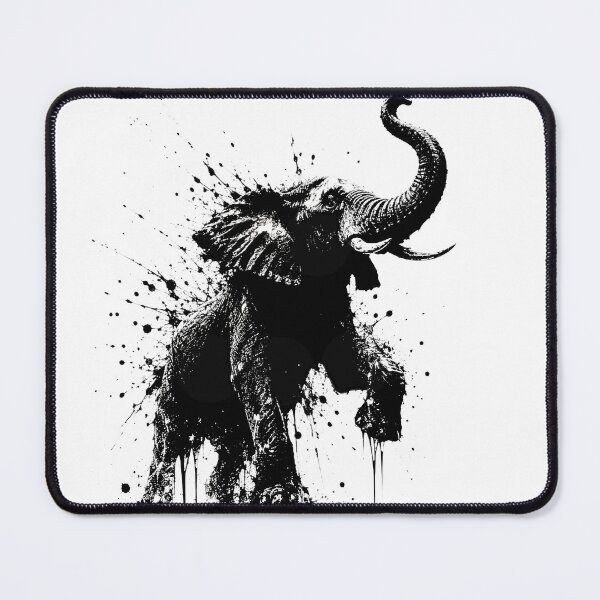 Item preview, Majestic Elephant Ink Splatter Grunge Illustration designed and sold by ffpdsgn.