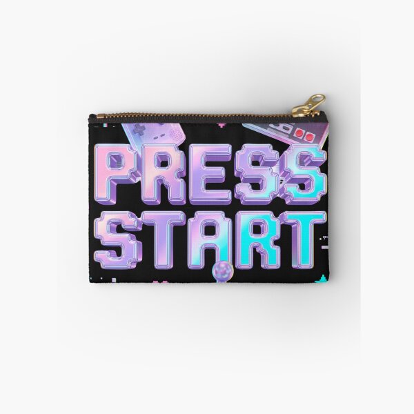 Item preview, Press Start Y2K Retro Gaming Arcade Chrome 90s Gamer Nostalgia Tee designed and sold by afarkar.