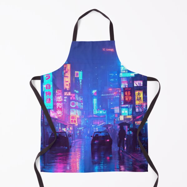 Item preview, Neon Cyberpunk City Rain - Futuristic Tokyo Night Aesthetic 5000x5000 HD designed and sold by AiNaturalsOnly.