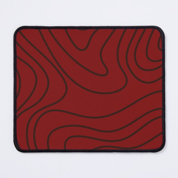 Item preview, Deep Red Topographic Map Lines Art designed and sold by NinaVibeStudio.