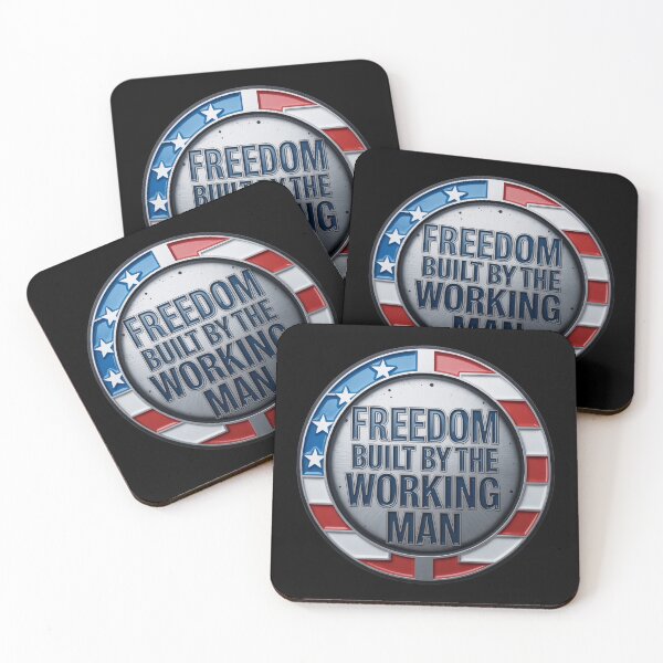 Item preview, Freedom Built By Working Man Emblem Patriotic designed and sold by OldGloryForge.
