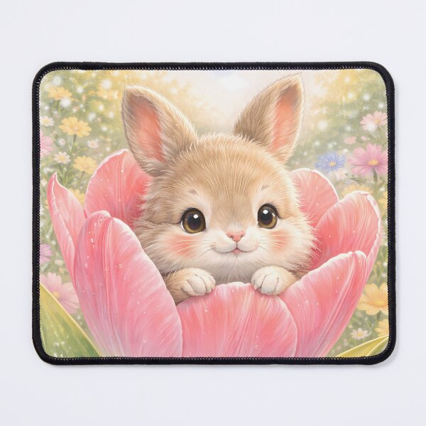 Item preview, Cute Baby Bunny inside Pink Tulip Flower designed and sold by lovelistivkaa.