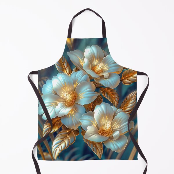 Item preview, White Tropical Flowers and Palm Leaves designed and sold by MargaretWiktor.