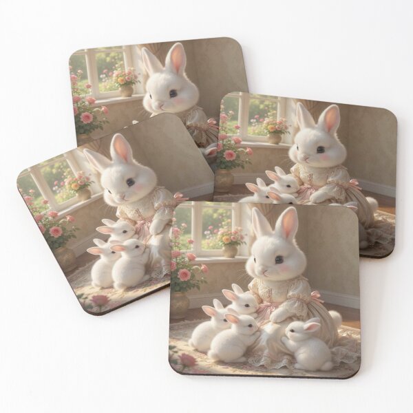 Item preview, Mother's Day Bunny Mom with Four Baby Bunnies designed and sold by lovelistivkaa.