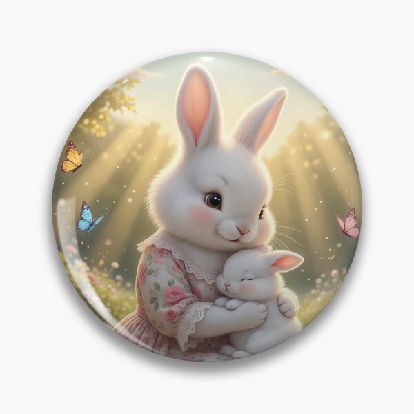 Item preview, Magical Mother's Day Bunny in Sunlit Meadow with Butterflies designed and sold by lovelistivkaa.