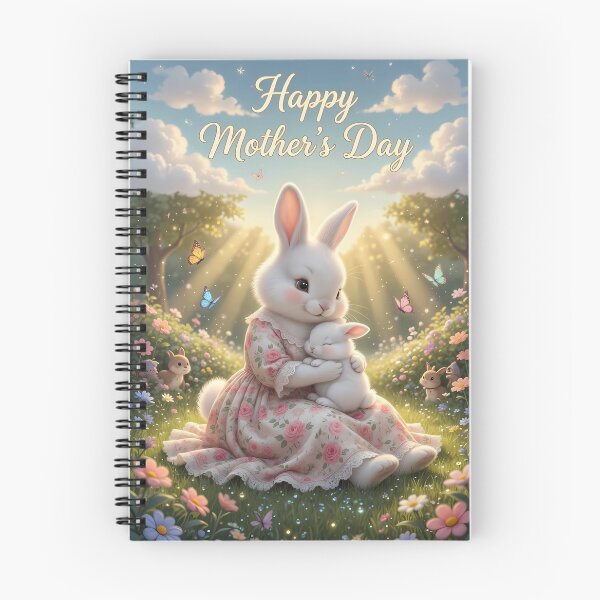 Item preview, Magical Mother's Day Bunny in Sunlit Meadow with Butterflies designed and sold by lovelistivkaa.