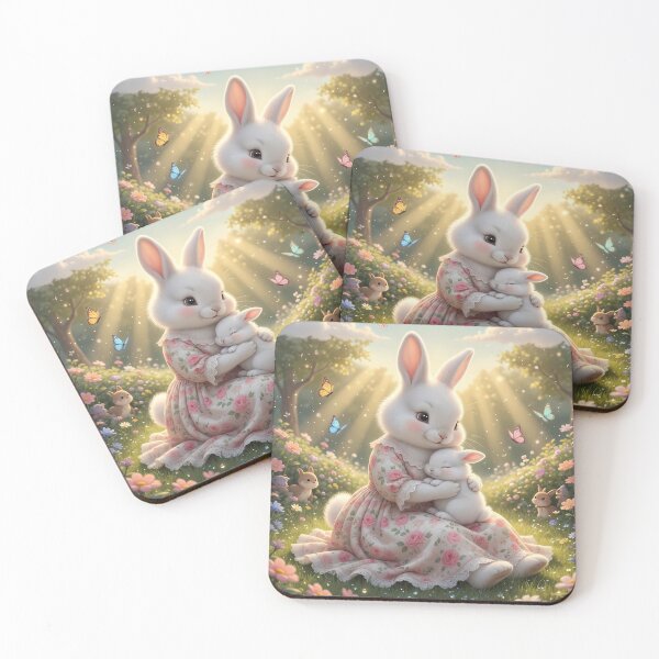 Item preview, Magical Mother's Day Bunny in Sunlit Meadow with Butterflies designed and sold by lovelistivkaa.