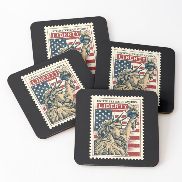 Item preview, USA - Vintage Stamp Illustration designed and sold by GoodOldVintage.