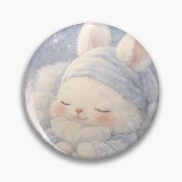 Item preview, Sleepy Kawaii Bunny Under the Moon - Dreamy Night Sky Illustration designed and sold by lovelistivkaa.