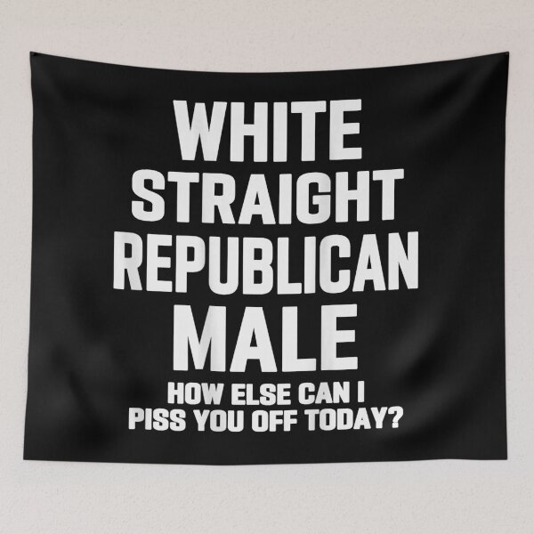 Item preview, White Straight Republican Male Funny Sarcastic Political Statement For Conservative Men designed and sold by Capisedo.