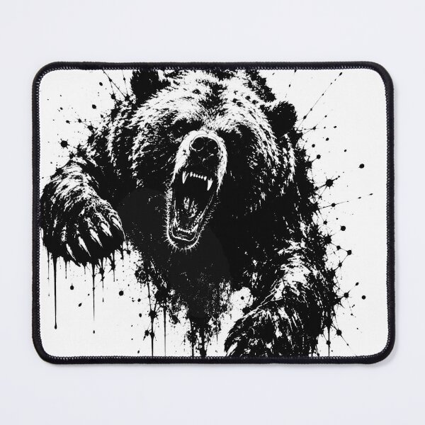 Item preview, Angry Grizzly Bear Splatter Art Illustration designed and sold by ffpdsgn.
