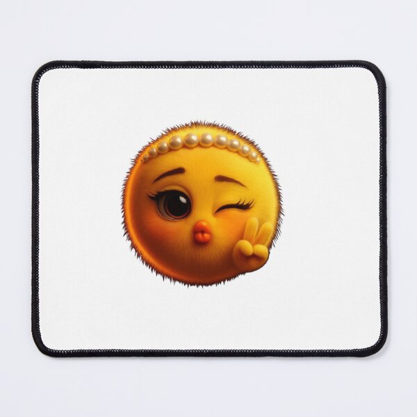 Item preview, Cute Wink Chick Emoji Sticker | Kawaii Yellow Chick Peace Sign PNG designed and sold by ashwin131.