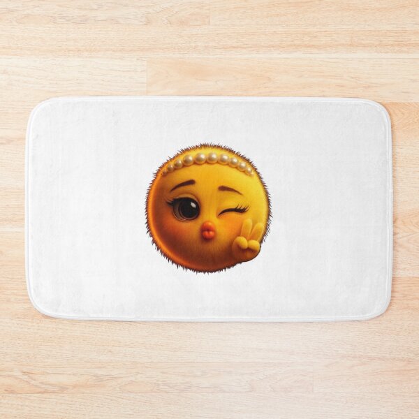 Item preview, Cute Wink Chick Emoji Sticker | Kawaii Yellow Chick Peace Sign PNG designed and sold by ashwin131.