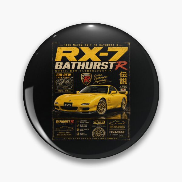 Item preview, 1999 Mazda RX-7 FD Bathurst R Speed Yellow Special Edition JDM Art designed and sold by TheArtOfCar.