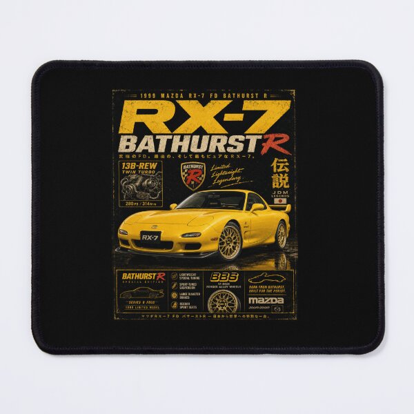Item preview, 1999 Mazda RX-7 FD Bathurst R Speed Yellow Special Edition JDM Art designed and sold by TheArtOfCar.