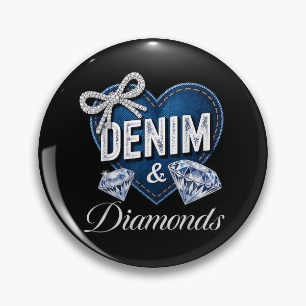 Item preview, Glamorous Denim and Diamonds Heart Graphic For Country Western Cowgirl Party designed and sold by Capisedo.