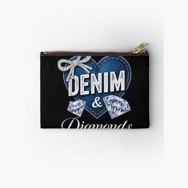 Item preview, Glamorous Denim and Diamonds Heart Graphic For Country Western Cowgirl Party designed and sold by Capisedo.