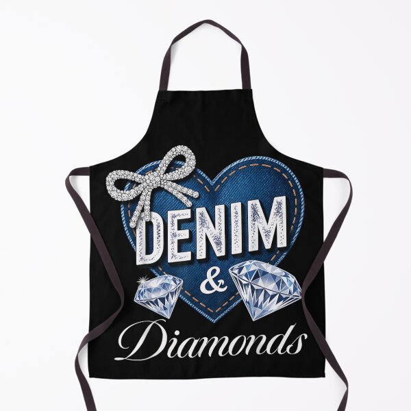 Item preview, Glamorous Denim and Diamonds Heart Graphic For Country Western Cowgirl Party designed and sold by Capisedo.