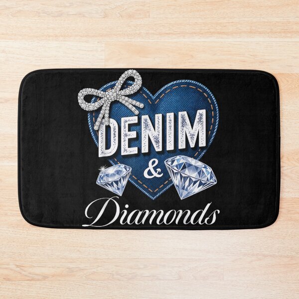 Item preview, Glamorous Denim and Diamonds Heart Graphic For Country Western Cowgirl Party designed and sold by Capisedo.