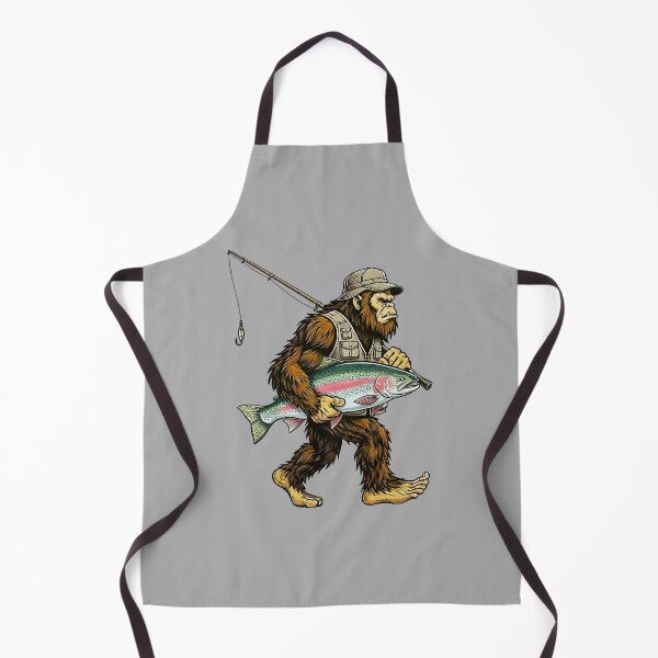Item preview, Rainbow Trout Bigfoot Fisherman River Fishing Sasquatch designed and sold by ArleneRowe.