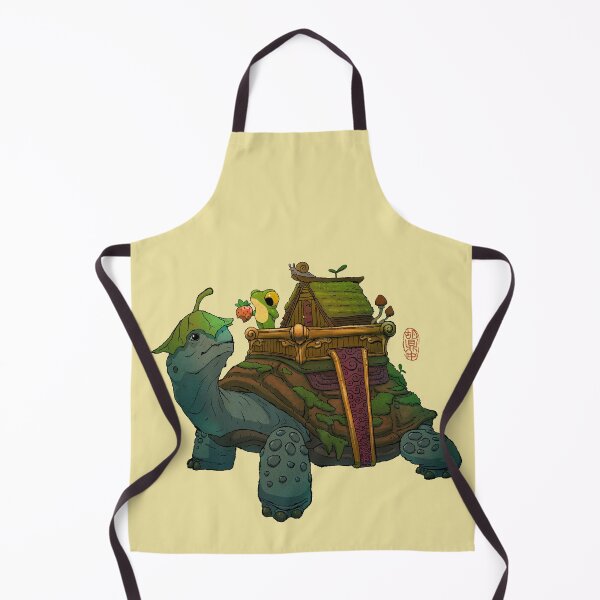 Item preview, Frog and Tortoise House - Whimsical Cute Swamp Friends Asian Art Illustration designed and sold by DingHuArt.