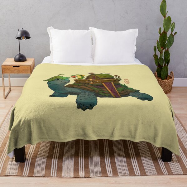 Item preview, Frog and Tortoise House - Whimsical Cute Swamp Friends Asian Art Illustration designed and sold by DingHuArt.