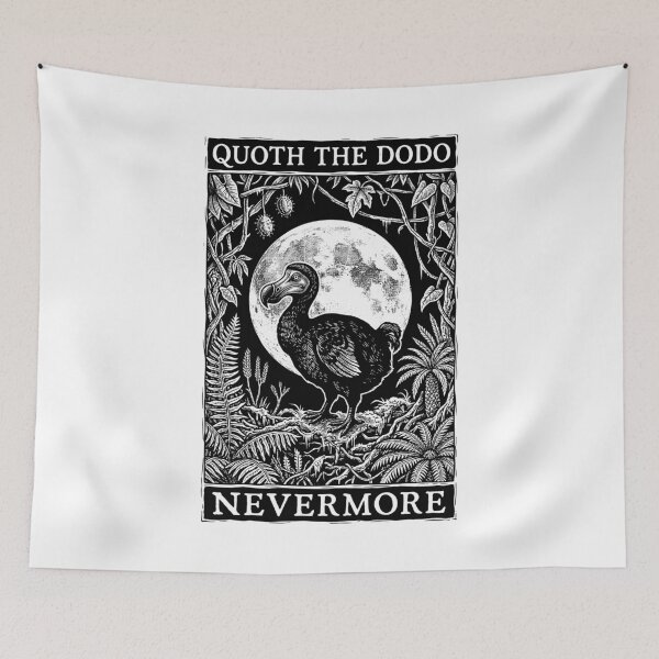 Item preview, Nevermore Quoth The Dodo Funny Gothic Extinct Paleontology designed and sold by GrandeDuc.
