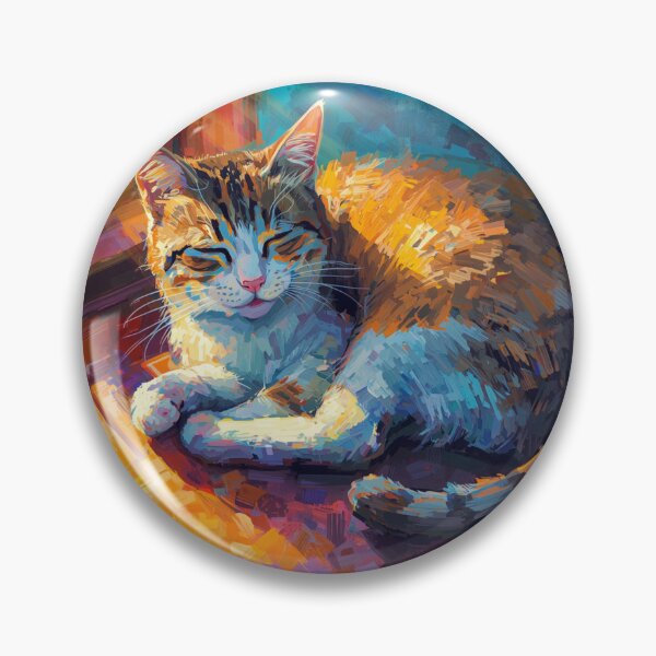 Item preview, peaceful cat fauvism art designed and sold by cloudzer0000.