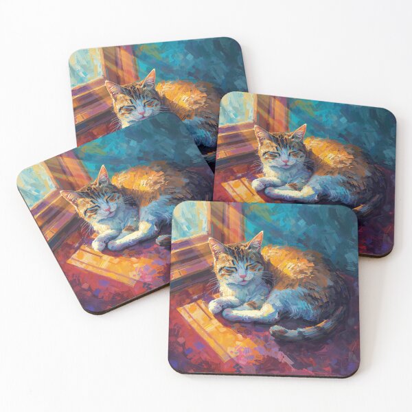Item preview, peaceful cat fauvism art designed and sold by cloudzer0000.