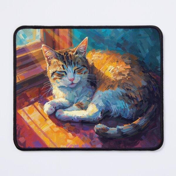 Item preview, peaceful cat fauvism art designed and sold by cloudzer0000.