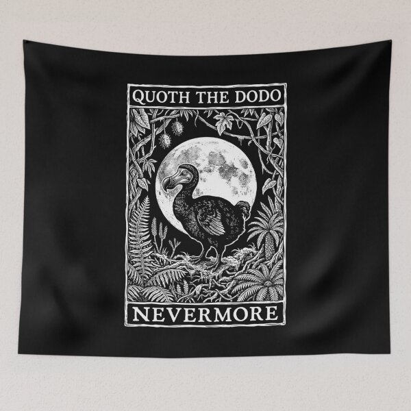 Item preview, Nevermore Quoth The Dodo Funny Gothic Extinct Paleontology designed and sold by GrandeDuc.