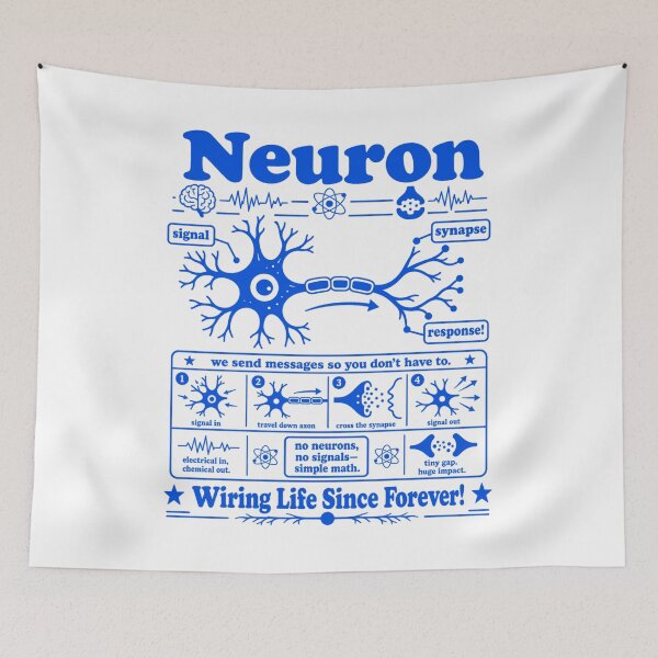 Item preview, Neuron Diagram Wiring Life Since Forever Neuroscience Humor designed and sold by FreshVibe Prints.