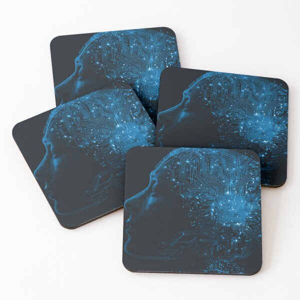 Item preview, AI Brain Circuit Tech Art - Artificial Intelligence Neural Network 5000x5000 HD designed and sold by RAMHEARTS.