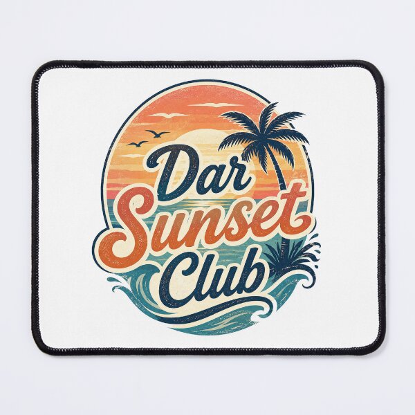 Item preview, Dar Sunset Club Retro Coastal Beach Design designed and sold by NaphDesigns.
