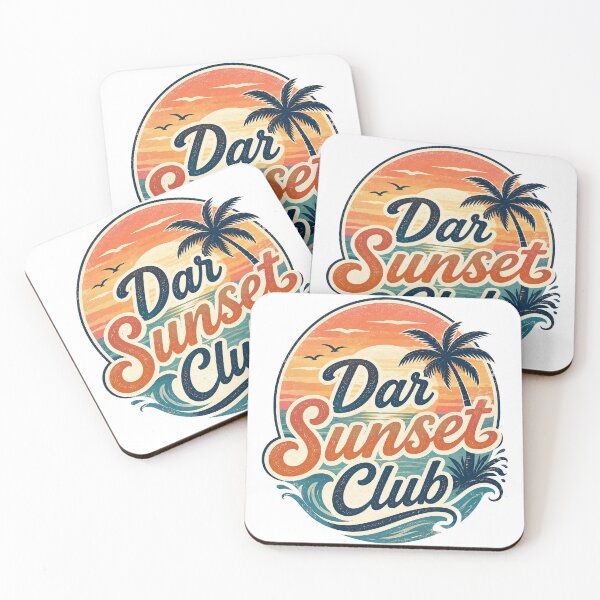 Item preview, Diseño retro costero de playa para el Sunset Club de Dar designed and sold by NaphDesigns.