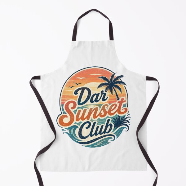 Item preview, Dar Sunset Club Retro Coastal Beach Design designed and sold by NaphDesigns.