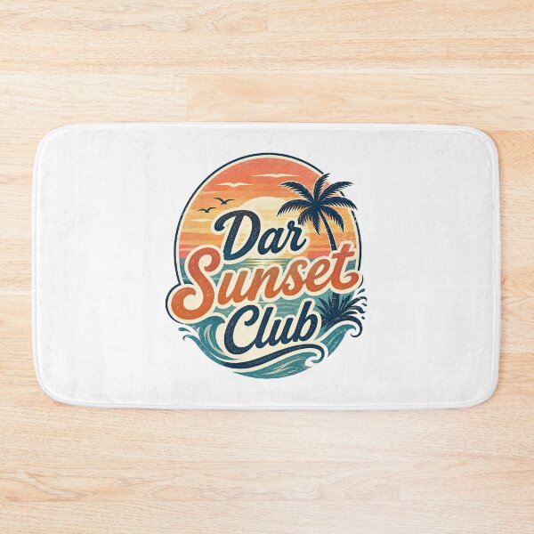 Item preview, Dar Sunset Club Retro Coastal Beach Design designed and sold by NaphDesigns.