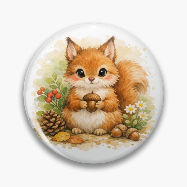Item preview, Cute Watercolor Baby Squirrel Illustration designed and sold by wipaspace.