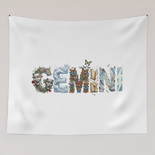 Item preview, Gemini Zodiac Sign Art Airy Twins Collage designed and sold by Gianni Capone Italian Design.
