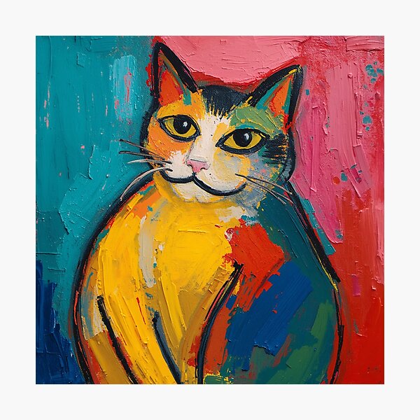 Item preview, smug cat fauvism art designed and sold by cloudzer0000.