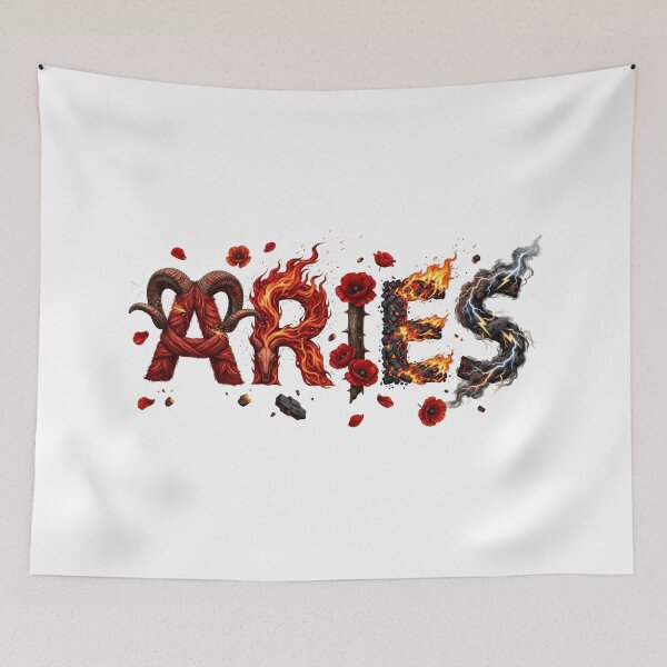 Item preview, Aries Zodiac Sign  Explosive Art Fiery Ram Collage designed and sold by Gianni Capone Italian Design.