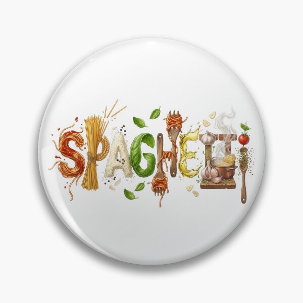 Item preview, Spaghetti Italian Food Pasta Twirl Art Realistic Typography designed and sold by Gianni Capone Italian Design.