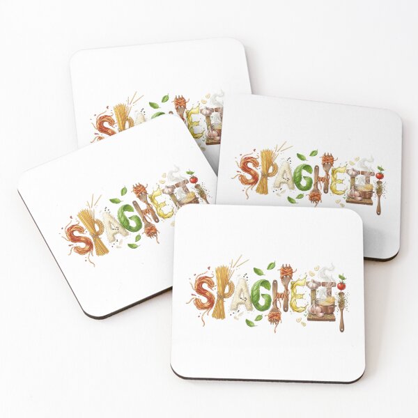Item preview, Spaghetti Italian Food Pasta Twirl Art Realistic Typography designed and sold by Gianni Capone Italian Design.