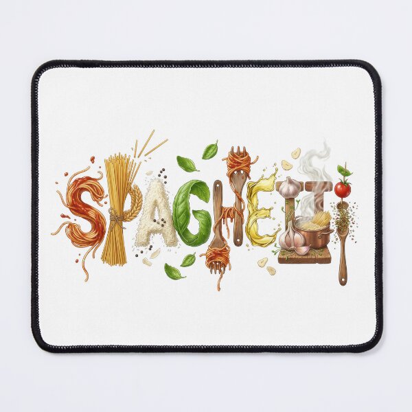 Item preview, Spaghetti Italian Food Pasta Twirl Art Realistic Typography designed and sold by Gianni Capone Italian Design.