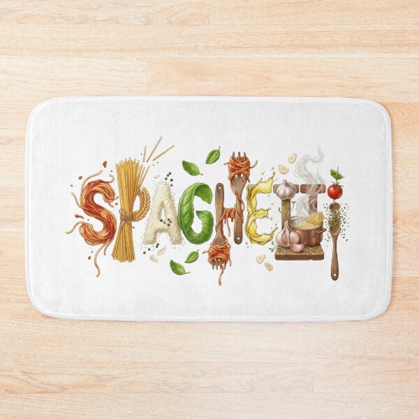 Item preview, Spaghetti Italian Food Pasta Twirl Art Realistic Typography designed and sold by Gianni Capone Italian Design.