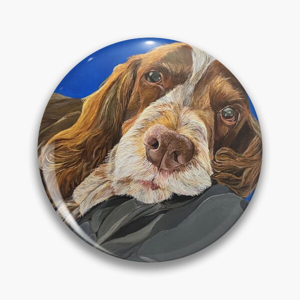 Item preview, Faithful Brown and White Spaniel Dog Portrait designed and sold by Danny-ARTZ-1979.