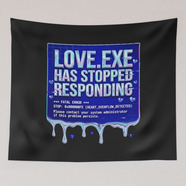 Item preview, Love Exe Blue Screen Death Y2K Tech Funny Coder Programmer Gift designed and sold by afarkar.